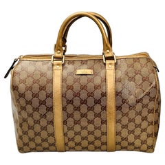 Gucci Boston Brown Leather Shoulder Bag at 1stDibs