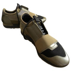 Balenciaga Speed Racer Shoes Rare Olive Green/Black Size 43/10 Mens Unisex 