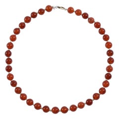 Vintage Carnelian Beaded Necklace