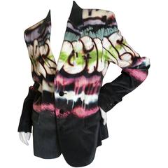 Jean Paul Gaultier Cotton Velvet Graffiti Jacket