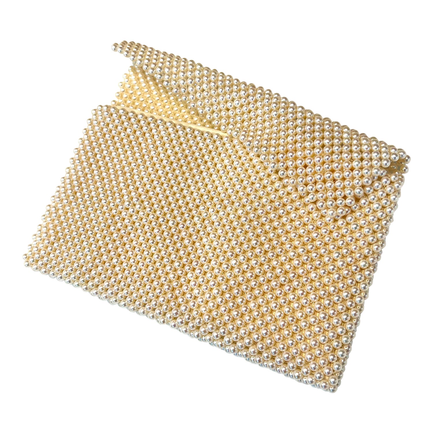 Real Cultured Pearls Clutch Silk