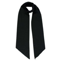 Chanel Black Metallic Woven Embellished Scarf