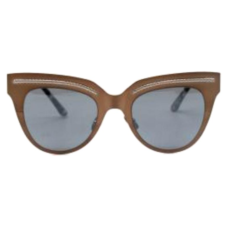 Bottega Veneta Bronze Cat-Eye Sunglasses For Sale