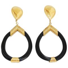 Unique french 70s loop earrings