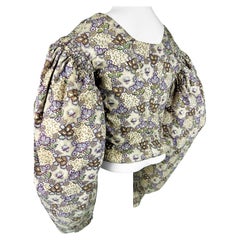 An early printed cotton Caraco with Mutton Sleeves - France Circa 1830