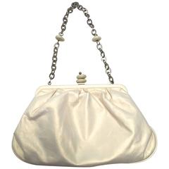 Herve Leger Pearl White Evening Bag 5
