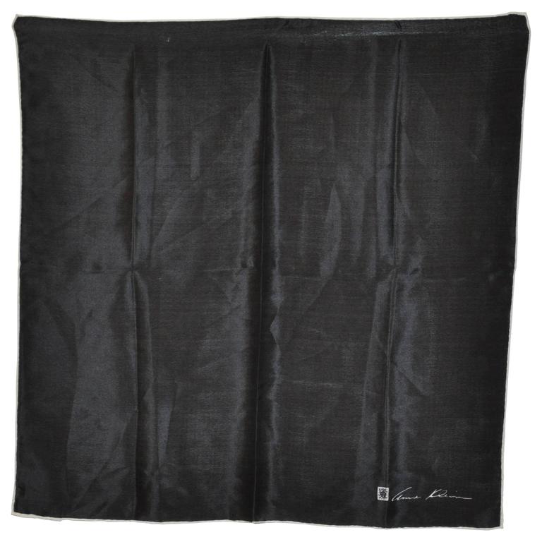 شرقي مسبقا دعم  Anne Klein Jet Black Silk Scarf For Sale at 1stDibs | adrienne landau silk  scarf manufacturers
