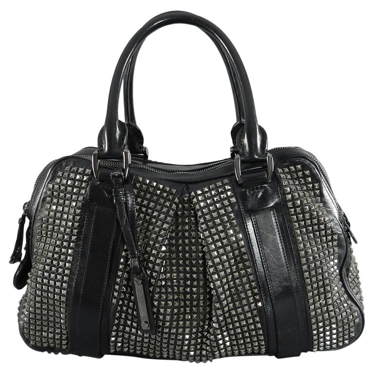 Burberry Prorsum Studded Knight Overnight Large Bag