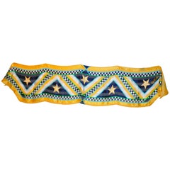 Bob Mackie Whimsical "Stars & Stripes" Multi-Color Silk and Chiffon Scarf