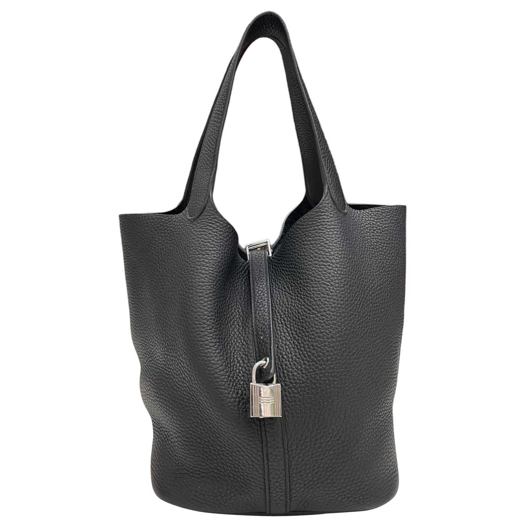 2017 Hermès Picotin Lock 22 Clemence Leather Top Handle Bag