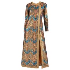 Gold blue and copper Metallic Caftan, 1960s  