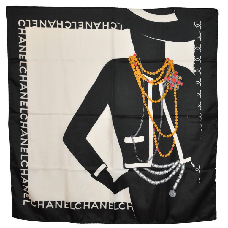 Chanel Chanel Printed CC Silk Scarf