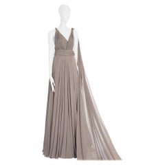 Yves Saint Laurent Couture Grey Evening Dress 36 Fr
