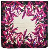 Anne Klein Pañuelo de Seda Abstracto Multi Floral Negrita
