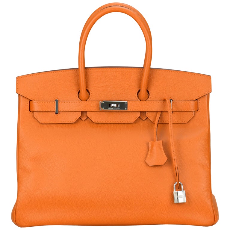 Hermès Birkin 35 Orange Epsom Palladium Hardware PHW — The French Hunter