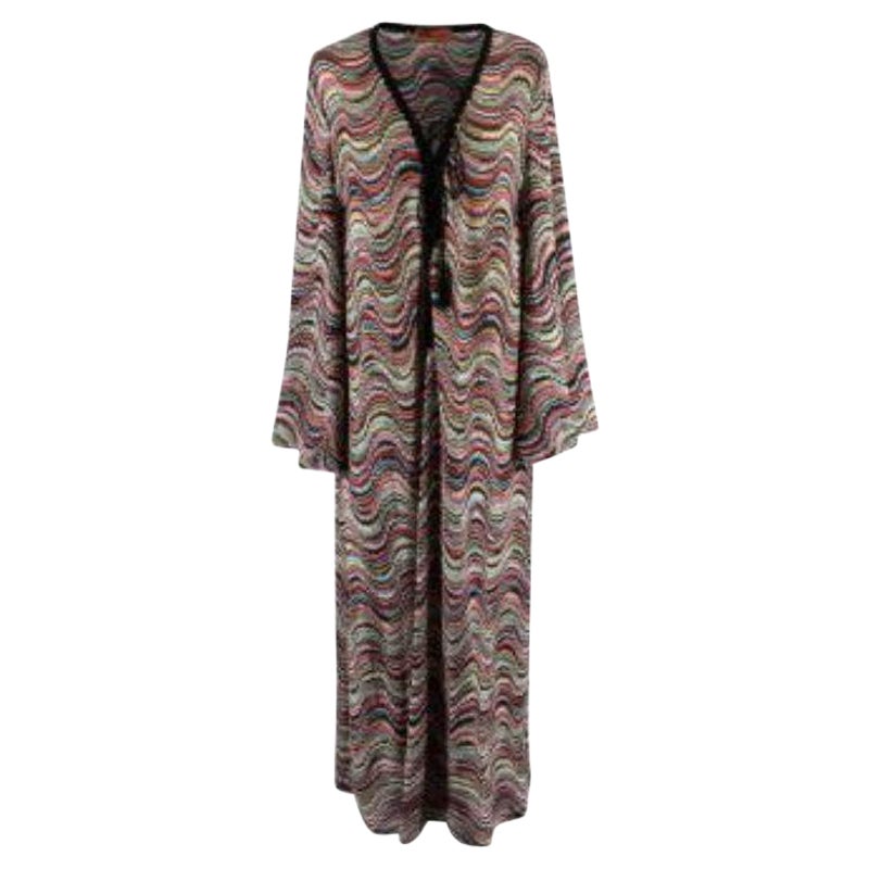 Missoni Multicoloured Metallic Wavy Knit Coverup Dress