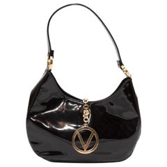 Valentino Black Patent Leather Shoulder Bag