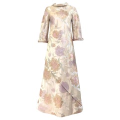 1960s CARDINALI silk brocade jacquard dress