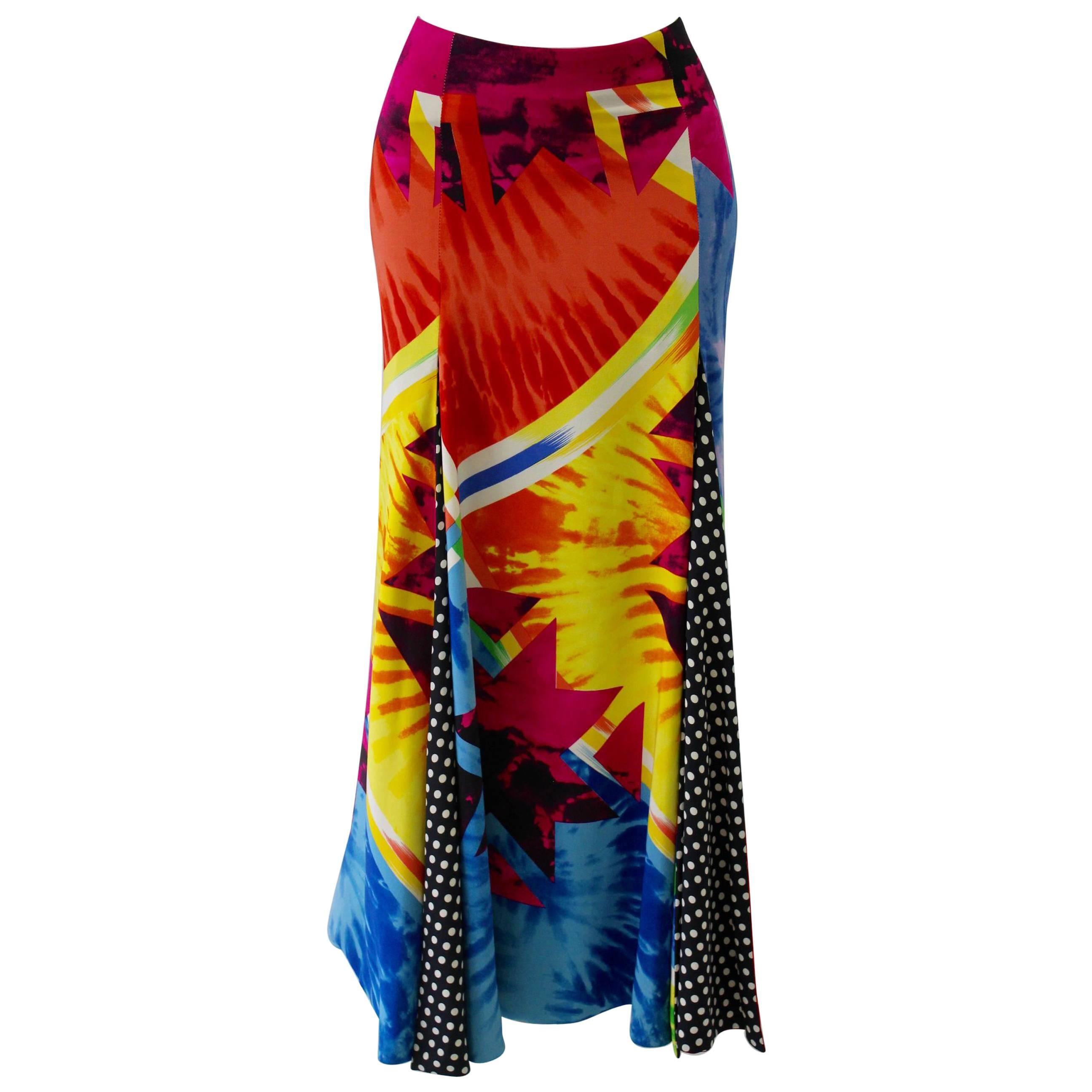 Important Gianni Versace Couture Pop Art Maxi Skirt Spring 1991 For Sale