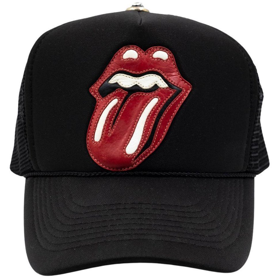 Chrome Hearts x Rolling Stones Leather Patched Trucker Hat