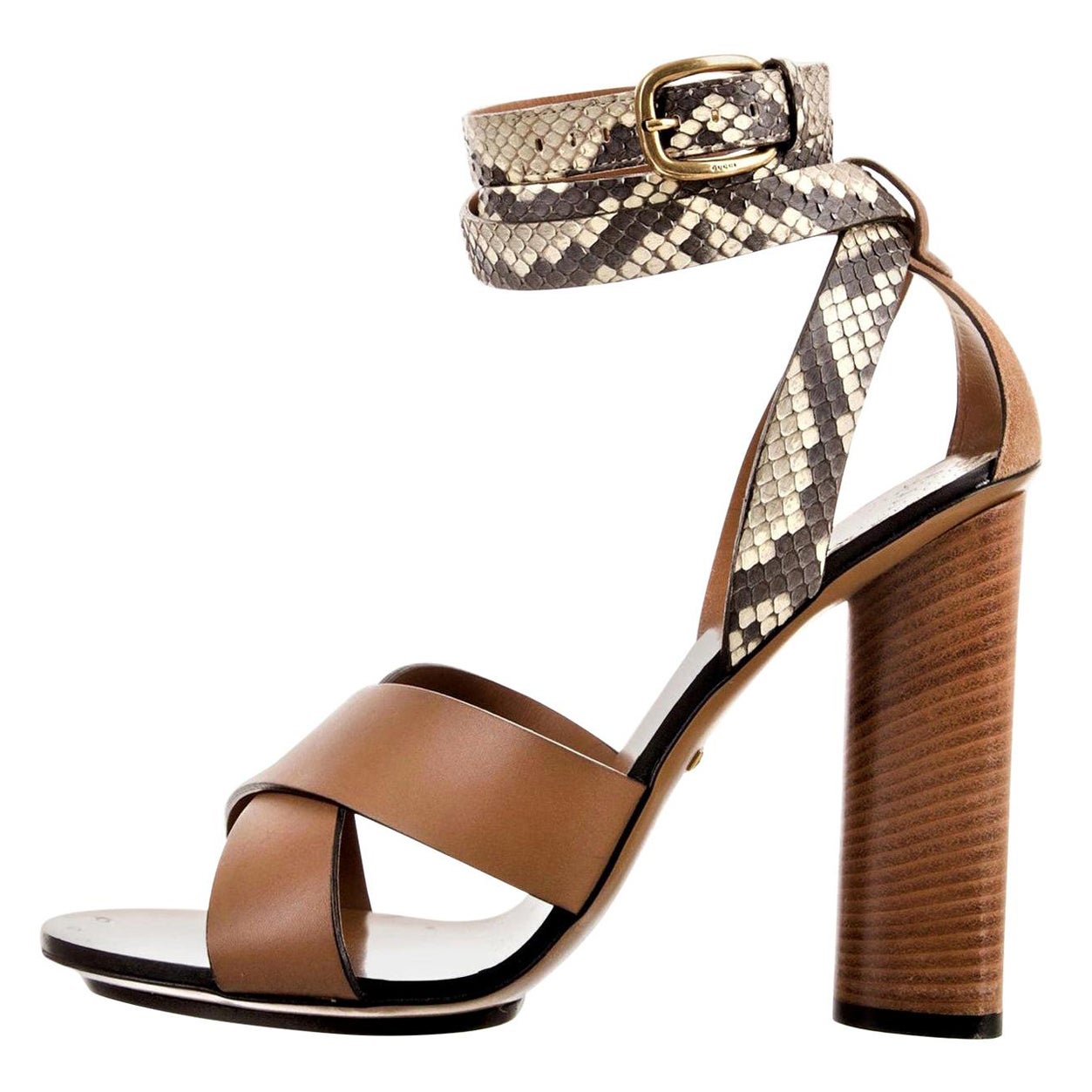 New Gucci Lykke Li Python Print Spring 2015 Runway Pumps Heels Sz