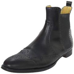 Hermes Black Leather Spectator Brighton Ankle Boots Sz 41 rt. $1, 225