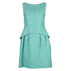 Oscar De La Renta 2013 Matelasse Cotton Blend Dress Uk 8