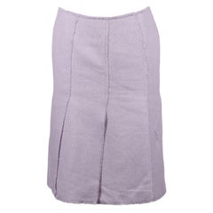 Balmain Metallic Cotton Blend Tweed Skirt Fr 42 Uk 14