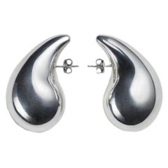 Bottega Veneta Small Sterling Silver Drop Earrings