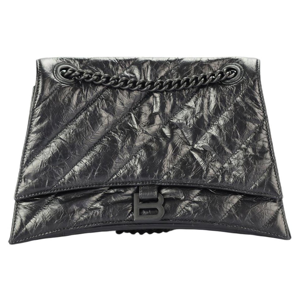 Balenciaga Crush Medium Quilted Leather Shoulder Bag For Sale