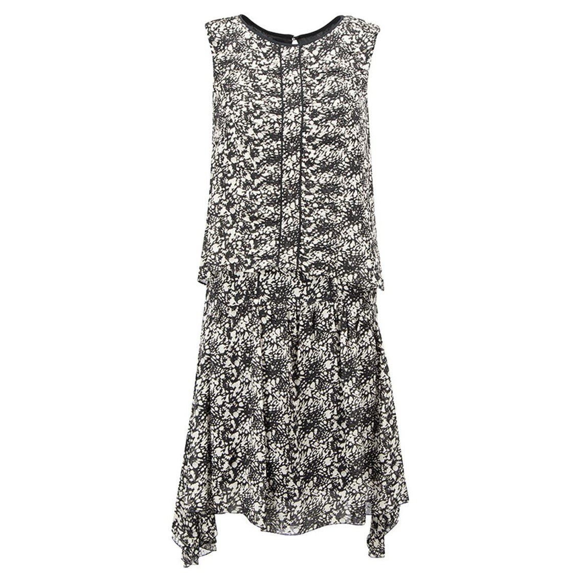 Belstaff Women's Grey Mottled Print Sleeveless Mini Dress