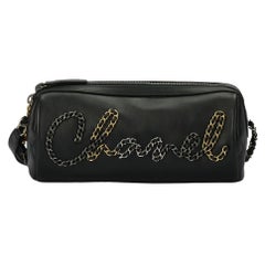 Chanel 2020 Written In Chain Bowling Leather Shoulder Bag