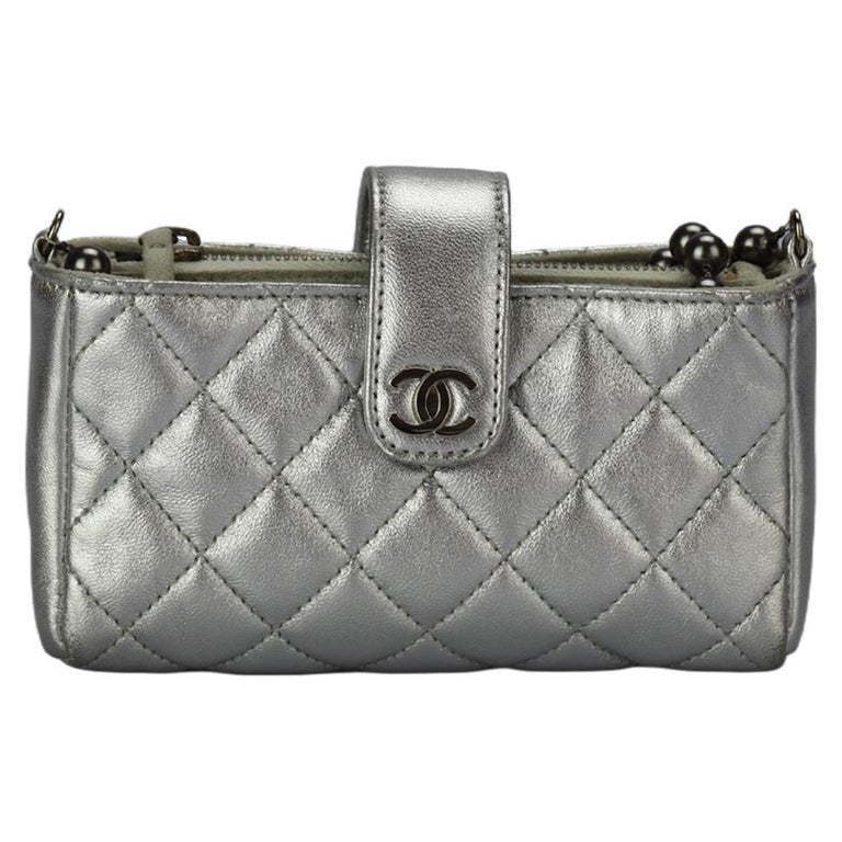 Chanel 2010 O-phone Holder Quilted Leather Shoulder Bag For Sale at 1stDibs