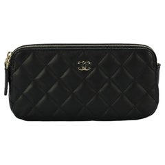 Chanel 2016 Clutch With Chain Quilted Leather Shoulder Bag