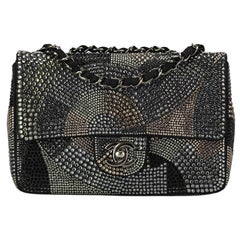 Chanel 2015 Classic Mini Rectangle Flap Strass Embellished Shoulder Bag