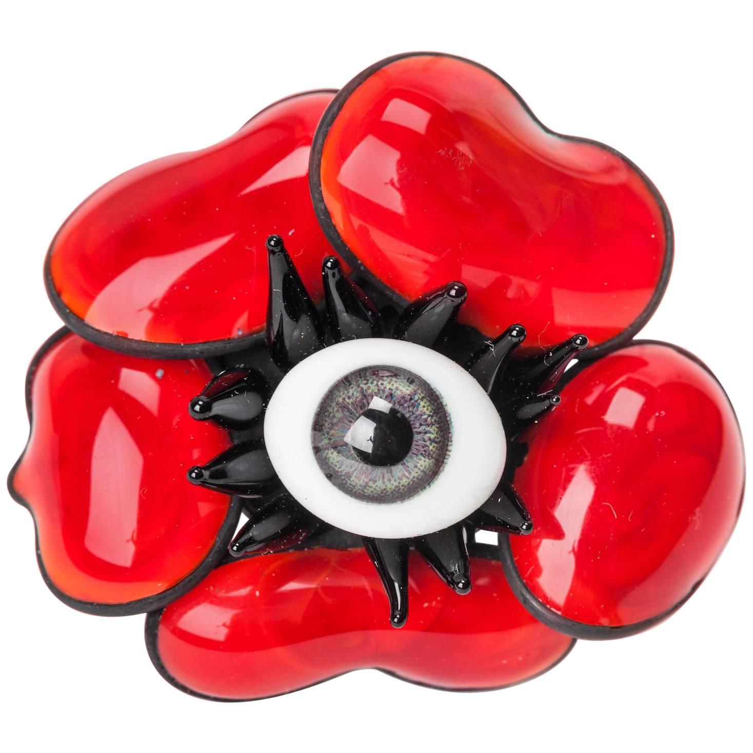 MWLC Surrealist Amythest Poppy Ring For Sale