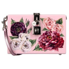 Dolce & Gabbana - Peony Printed DOLCE BOX Clutch Bag Pink