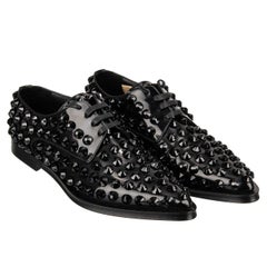 Dolce & Gabbana - Crystal Classic Leather Shoes MILLENIALS Black 40 US 10