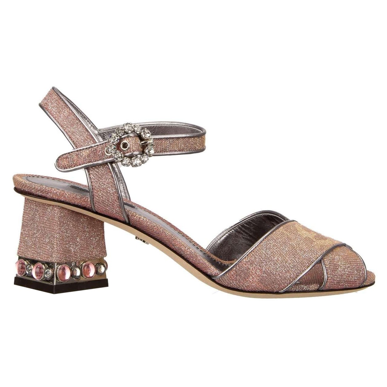 Dolce & Gabbana Multicolor Floral Crystal KEIRA Sandals Shoes