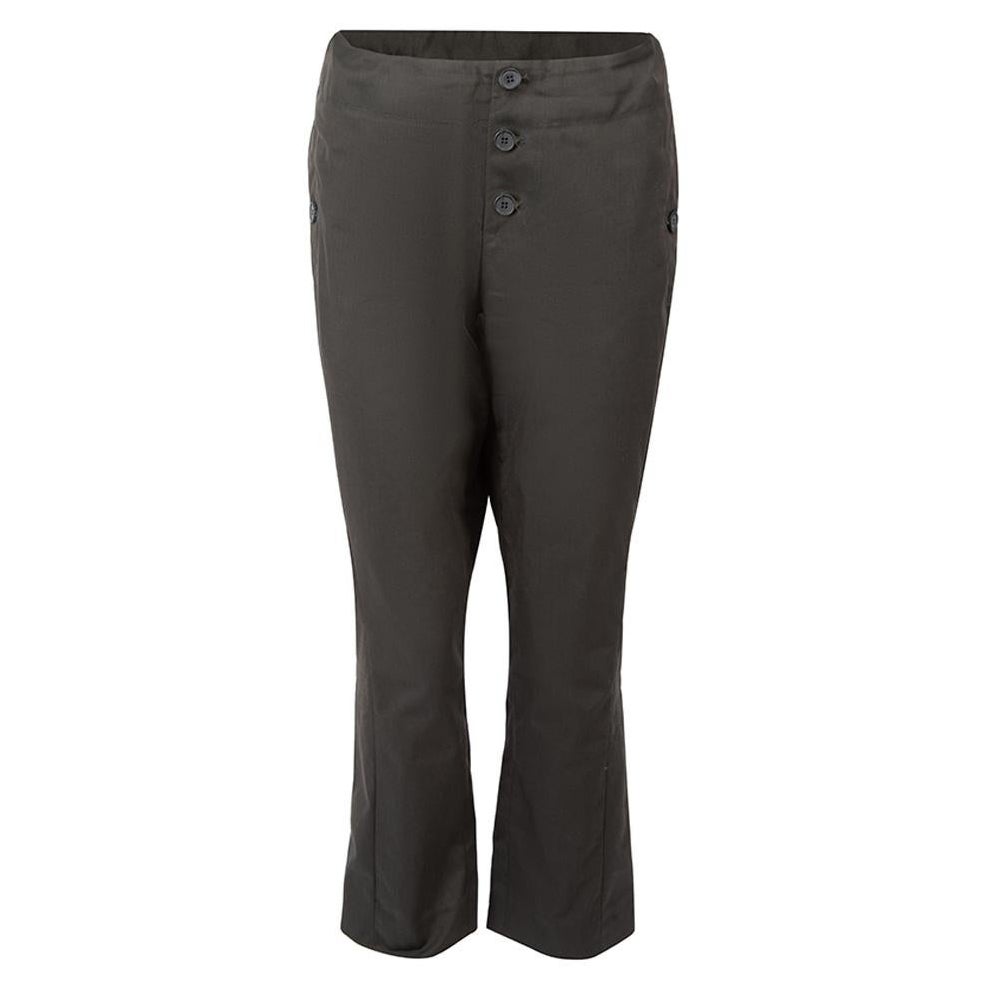 Marni Women's Grey Cropped Straight Leg Trousers For Sale