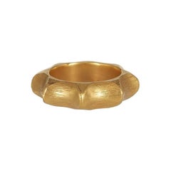 Starfruit Ring is handmade of 24ct gold-plated bronze