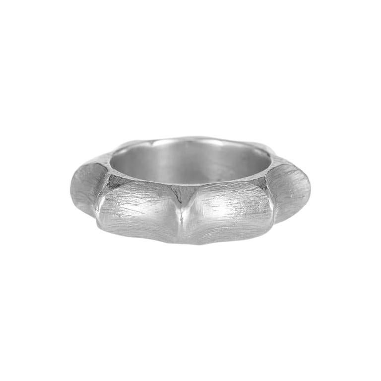 Starfruit Ring is handmade of 24ct silver-plated bronze For Sale