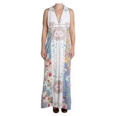 Morphew Collection White & Blue Organic Cotton Hand Embroidered Jumpsuit