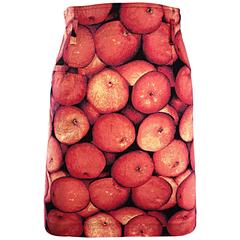 Amazing Vintage Mondi Novelty ' Oranges ' 3 - D Print High Waisted 1990s Skirt 12