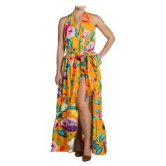 Morphew Collection Orange & Pink Cotton Tropical Gown