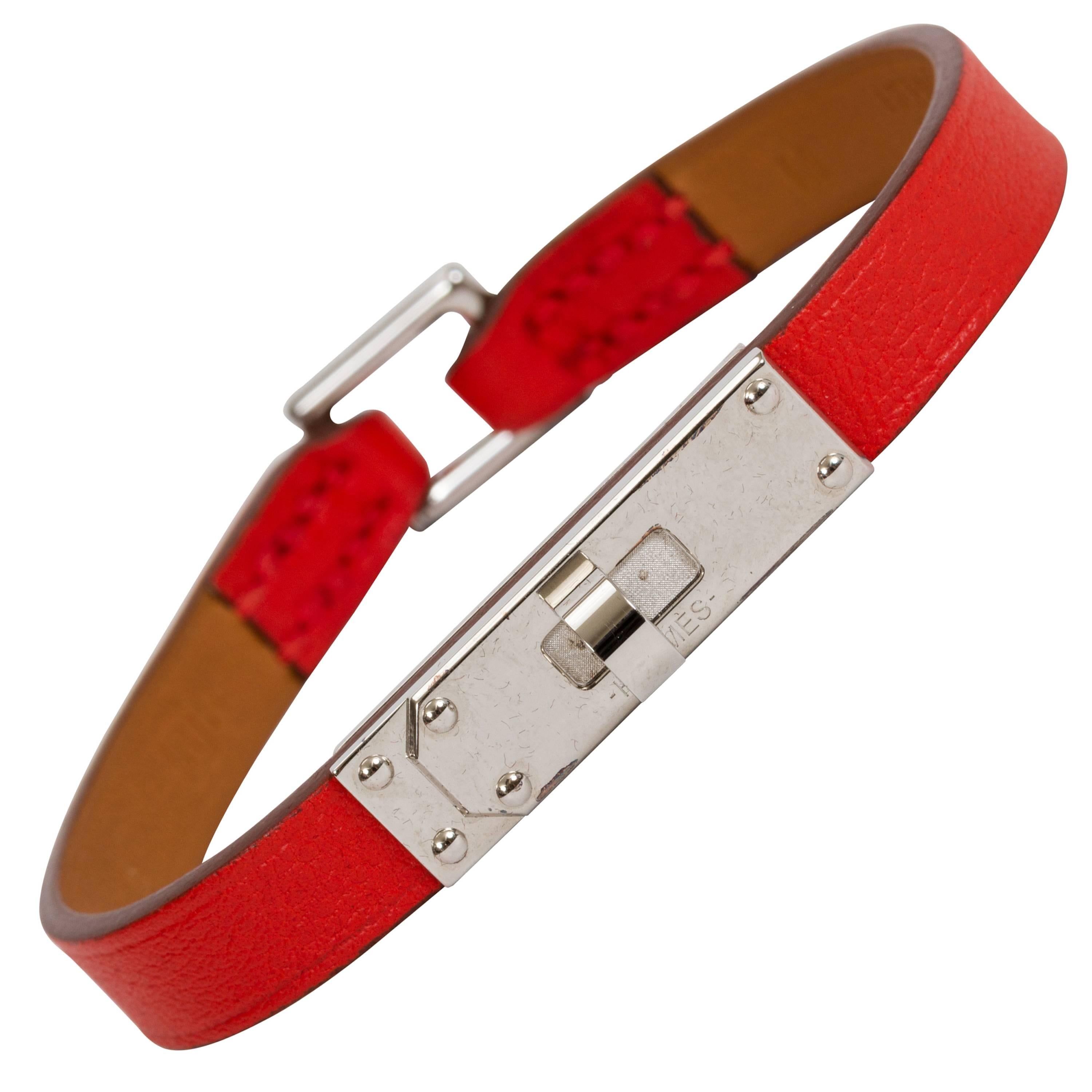 Hermès Capucine Red Mini Kelly Bracelet