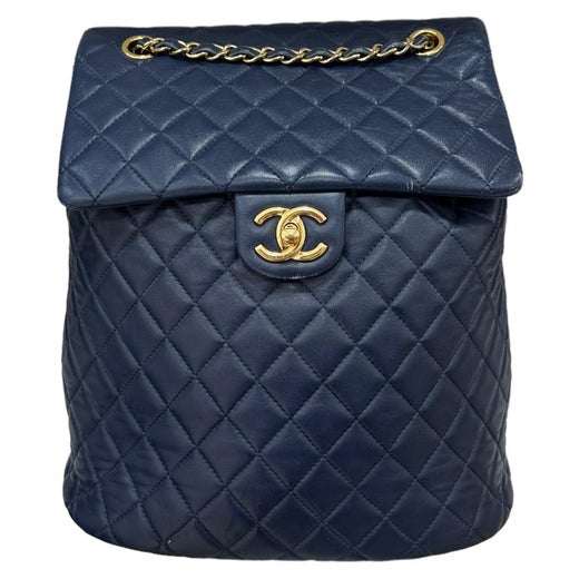 Chanel Vintage Beige Caviar Leather Backpack For Sale at 1stDibs