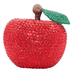 Tresor Paris Homeware Delicious Red Green Sparkling Crystal Apple 