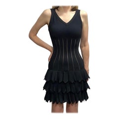 Alaia Black Sleeveless Flare Dress