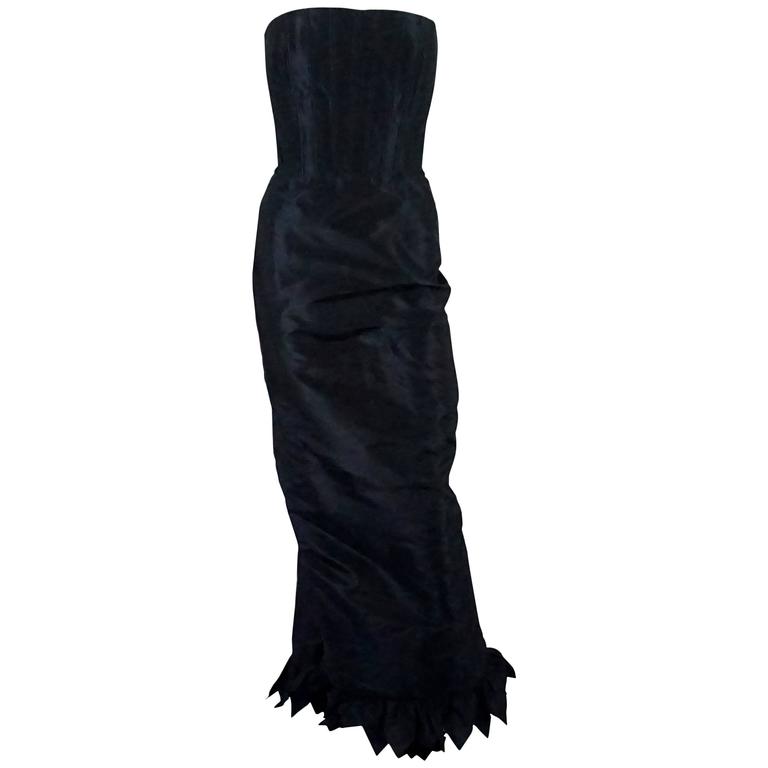 Jupe Oscar De La Renta - Noire Marine à Paillettes Brodées - Taille XS/S - NEUVE Avec étiquettes